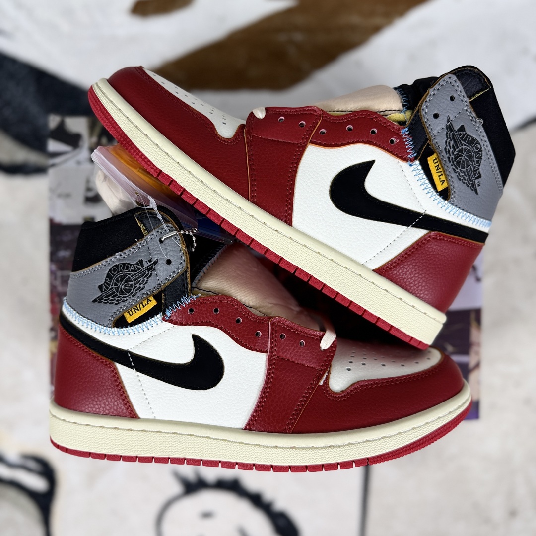 Union LA x Air Jordan 1 Retro High White Red Grey Sneakers 9 cmp i1755712780991 9434 0 7