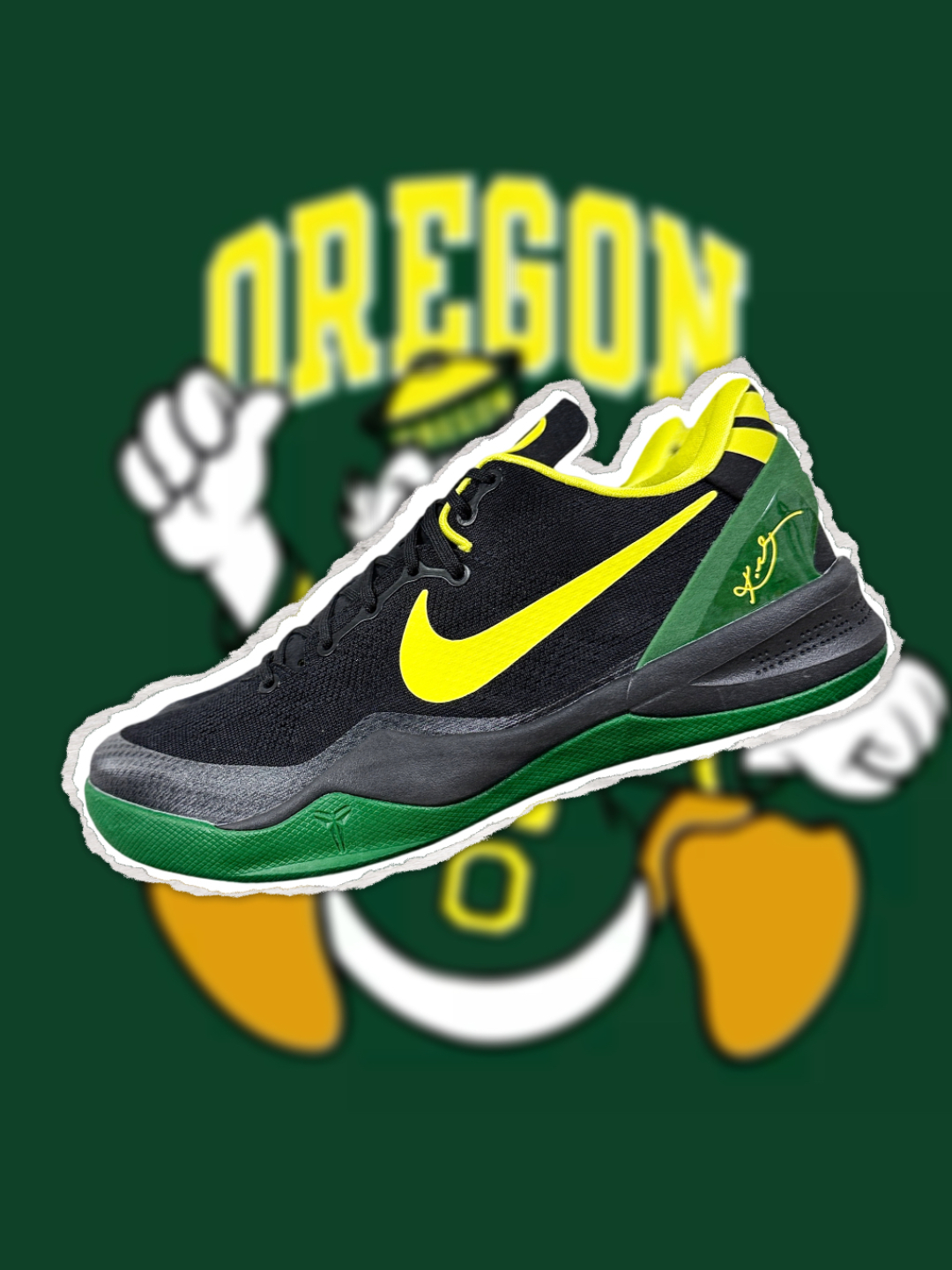 Nike Kobe 8 Oregon Ducks PE Basketball Shoes - Black, Green, and Yellow 1 cmp i1756494020709 2539 0 0