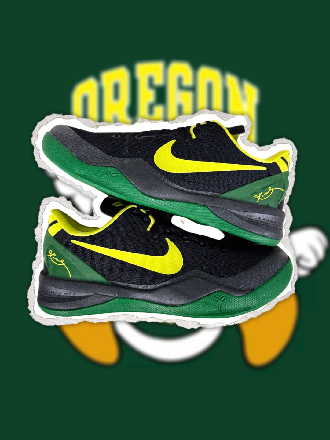 Nike Kobe 8 Oregon Ducks PE Basketball Shoes - Black, Green, and Yellow 3 cmp i1756494020710 2707 0 2