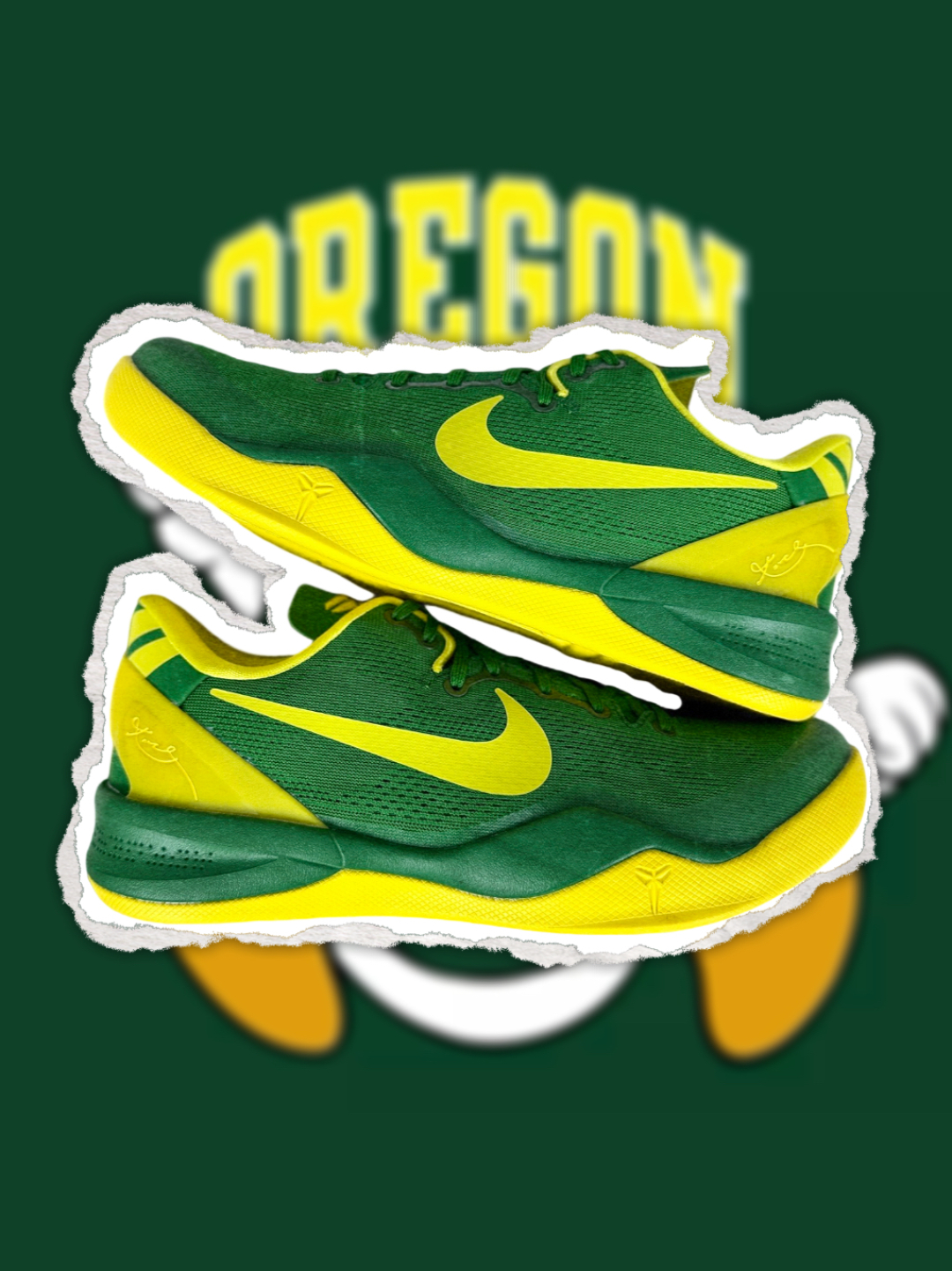Nike Kobe 8 Oregon Ducks PE Basketball Shoes - Green/Yellow, Athletic Sneakers 4 cmp i1756494032717 1433 0 2