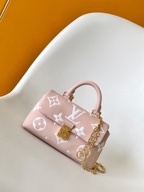Louis Vuitton Nano Madeleine Bag Pink Monogram Empreinte Leather, 12.5 x 21 cm