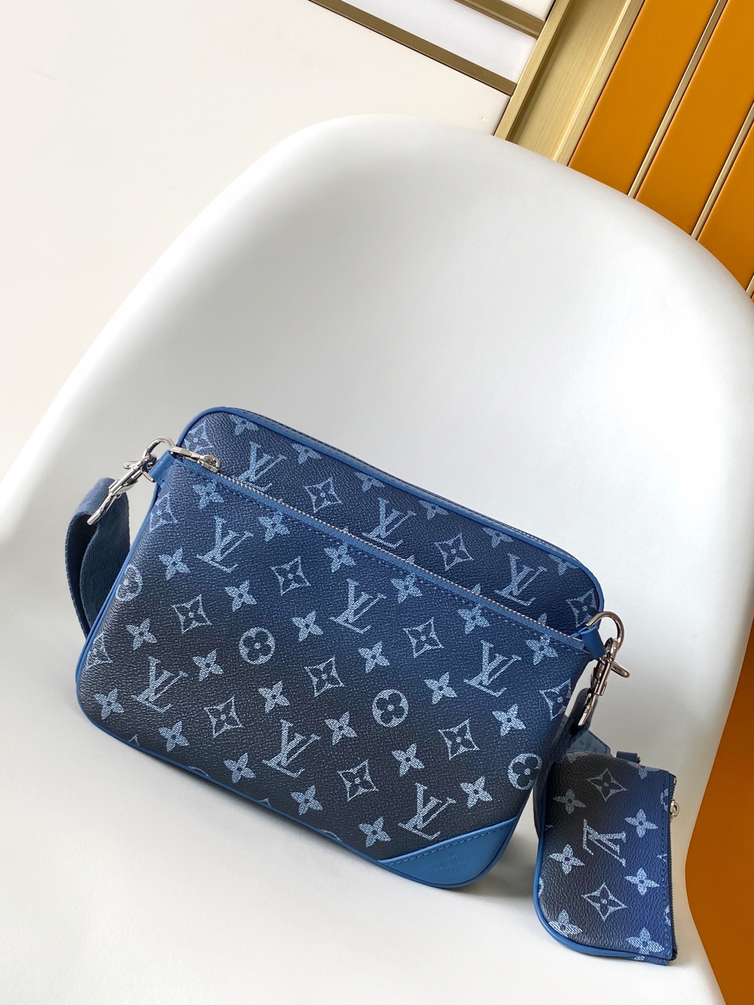 Louis Vuitton Trio Messenger Bag Monogram Eclipse Blue Canvas with Coin Purse 2 cmp i1745951775196 6771 0 0