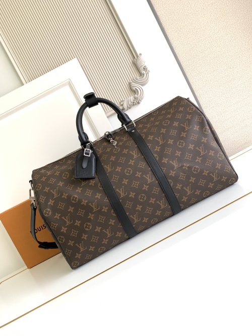 Louis Vuitton Keepall 50 Travel Bag Monogram Eclipse Canvas - M56713 1 Louis Vuitton Keepall 50 Travel Bag Monogram Eclipse Canvas - M56713
