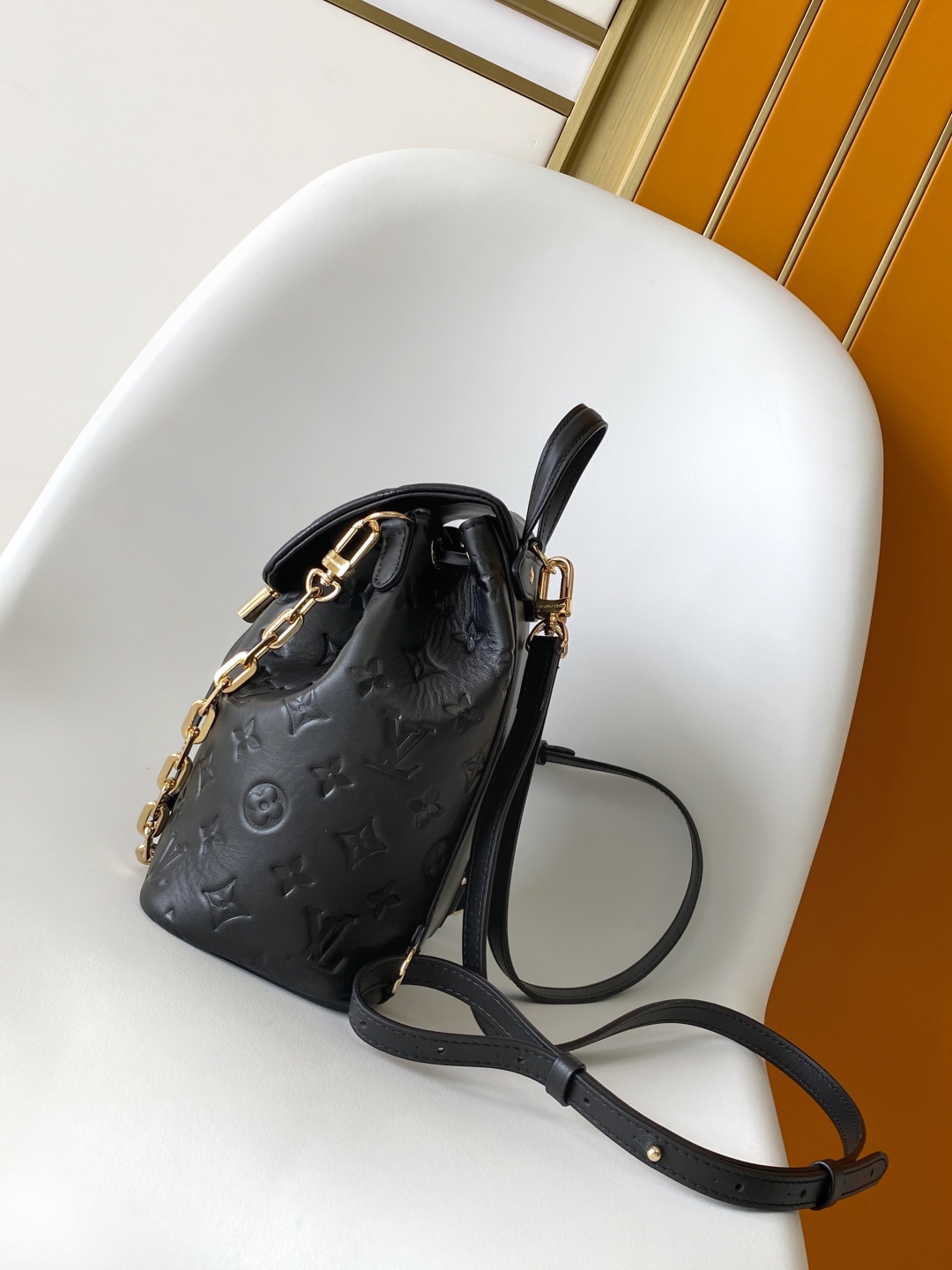 Louis Vuitton Coussin Backpack, Monogram Embossed Leather, Black, Small 3 cmp i1747081424726 1339 0 1