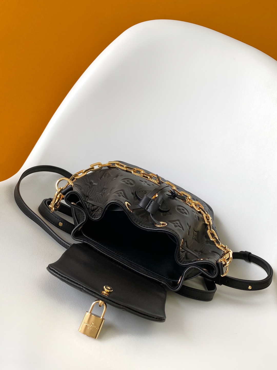 Louis Vuitton Coussin Backpack, Monogram Embossed Leather, Black, Small 9 cmp i1747081427039 4400 0 7