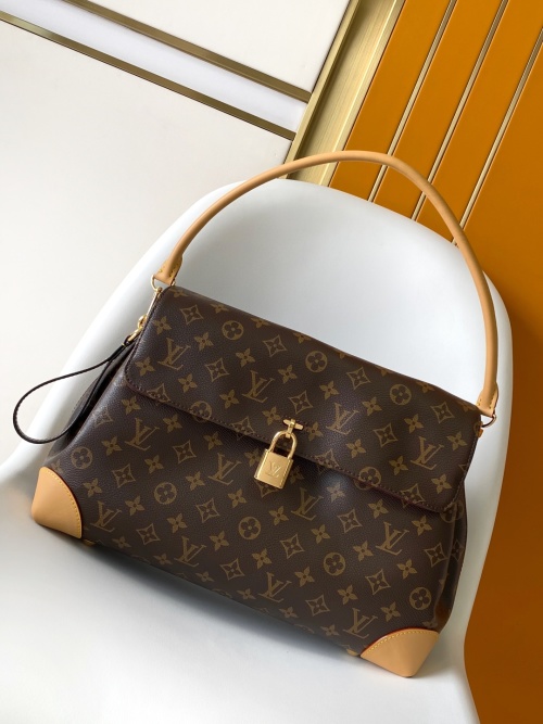Louis Vuitton Hide Away Handbag in Monogram Canvas with Metal Lock 1 Louis Vuitton Hide Away Handbag in Monogram Canvas with Metal Lock