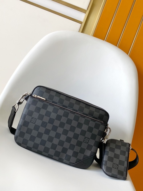 Louis Vuitton Monogram Eclipse Trio Messenger Bag - Black Grid 1 Louis Vuitton Monogram Eclipse Trio Messenger Bag - Black Grid