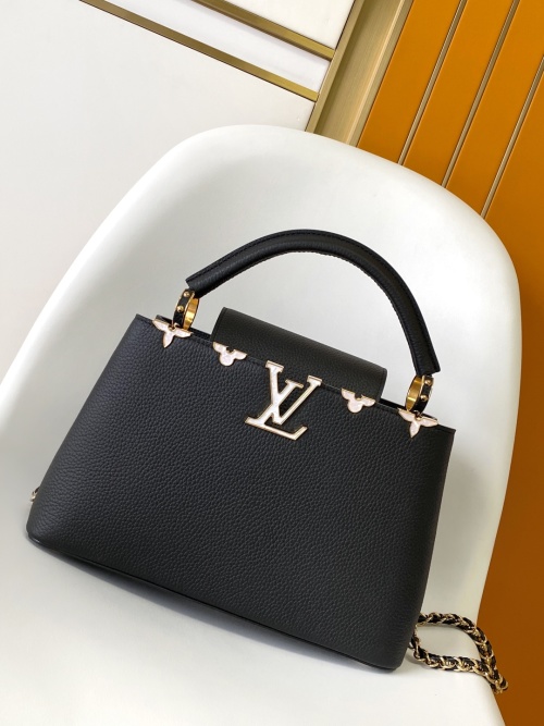 Louis Vuitton Capucines MM Black Taurillon Leather Top Handle Bag 1 Louis Vuitton Capucines MM Black Taurillon Leather Top Handle Bag