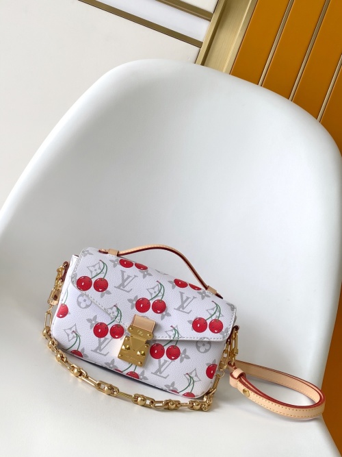 Louis Vuitton Pochette Métis East West Cherry Monogram Handbag 1 Louis Vuitton Pochette Métis East West Cherry Monogram Handbag