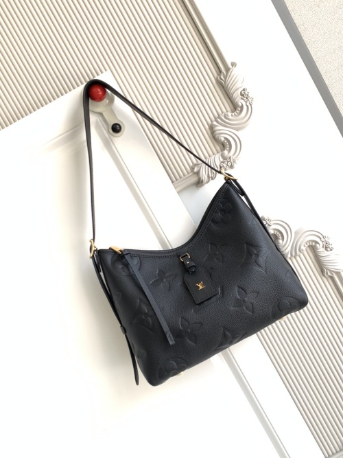 Louis Vuitton CarryAll Small Bag Monogram Empreinte Leather Black M46288 1 Louis Vuitton CarryAll Small Bag Monogram Empreinte Leather Black M46288