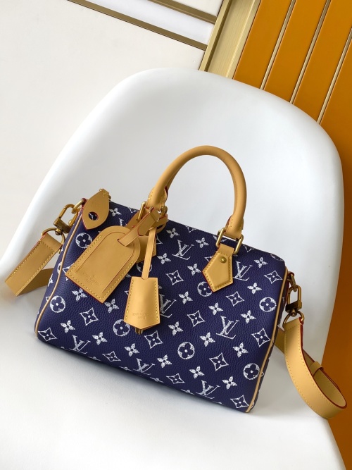 Louis Vuitton Bandouliere 25 Handbag, Blue Leather, 25 x 15 x 15 cm 1 Louis Vuitton Bandouliere 25 Handbag, Blue Leather, 25 x 15 x 15 cm