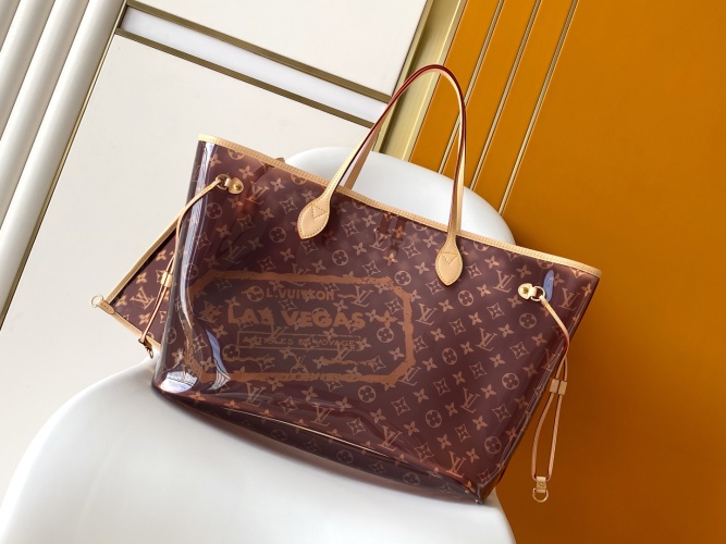 Louis Vuitton Neverfull Large Tote Bag Monogram Canvas Leather Trim 1 Louis Vuitton Neverfull Large Tote Bag Monogram Canvas Leather Trim