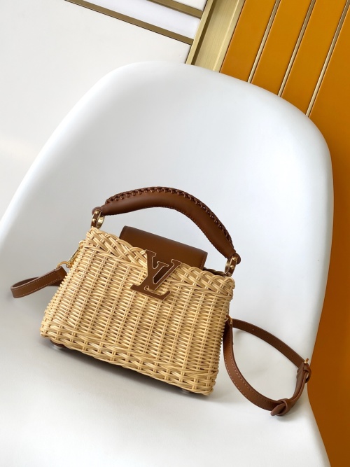 Louis Vuitton Capucines BB Wicker Bag - Stylish & Functional Handbag 1 Louis Vuitton Capucines BB Wicker Bag - Stylish & Functional Handbag