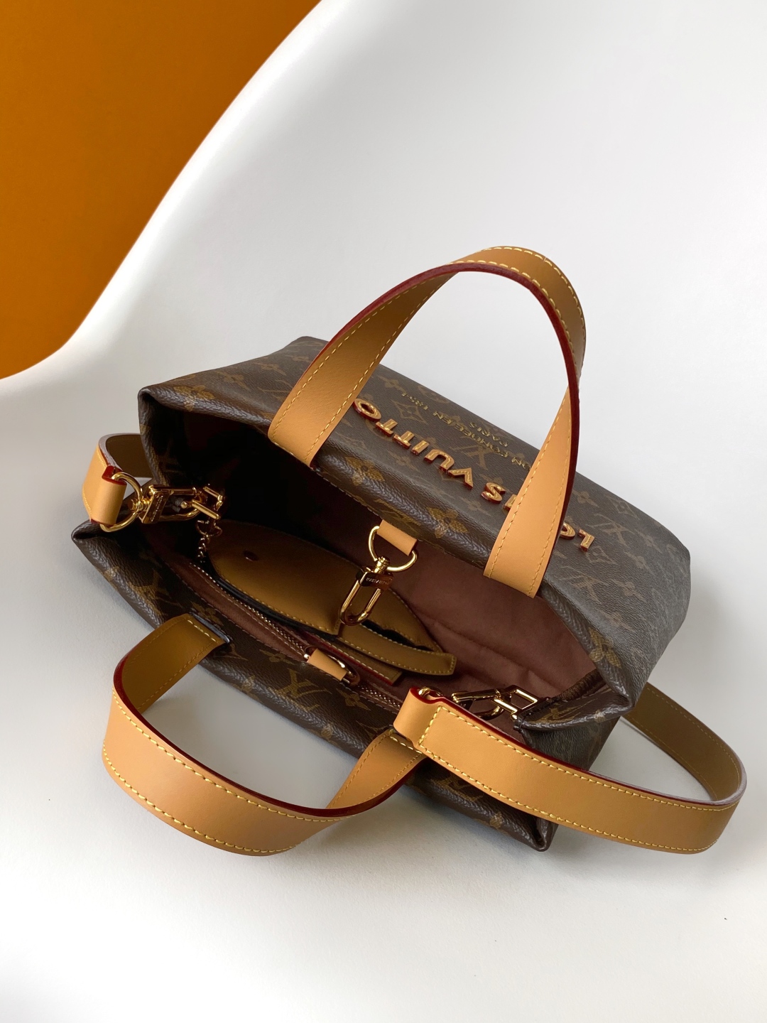 Louis Vuitton Shopper Medium Bag Monogram Brown Leather, 25x19x11 cm 9 cmp i1751540542422 7042 0 7