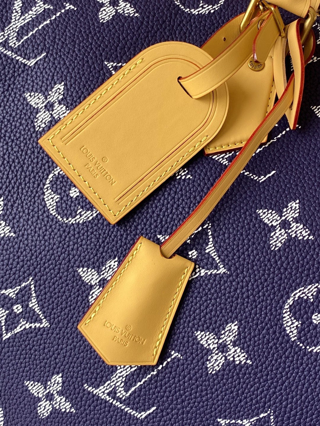Louis Vuitton Speedy Bandouliere 50: Navy Blue Leather Satchel Bag 6 cmp i1751781377324 5199 0 4