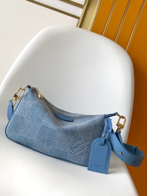 Louis Vuitton Denim 3D Pochette Accessoire XL Bag, Blue, 28 x 16.5 x 9 cm 1 Louis Vuitton Denim 3D Pochette Accessoire XL Bag, Blue, 28 x 16.5 x 9 cm