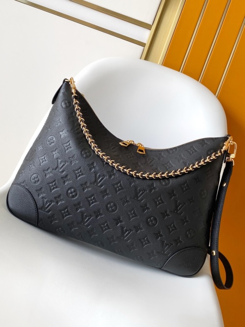 Louis Vuitton Black Monogram Empreinte Leather Boulogne GM Handbag