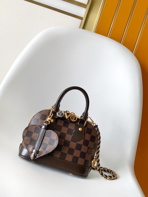 Louis Vuitton Alma Mini Customizable Bag,Iconic Design, Elegant Brown Leather 1 Louis Vuitton Alma Mini Customizable Bag,Iconic Design, Elegant Brown Leather