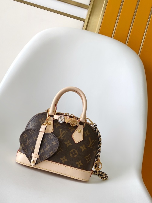 Louis Vuitton Alma Mini Monogram Canvas Customizable Bag - Iconic Style 1 Louis Vuitton Alma Mini Monogram Canvas Customizable Bag - Iconic Style
