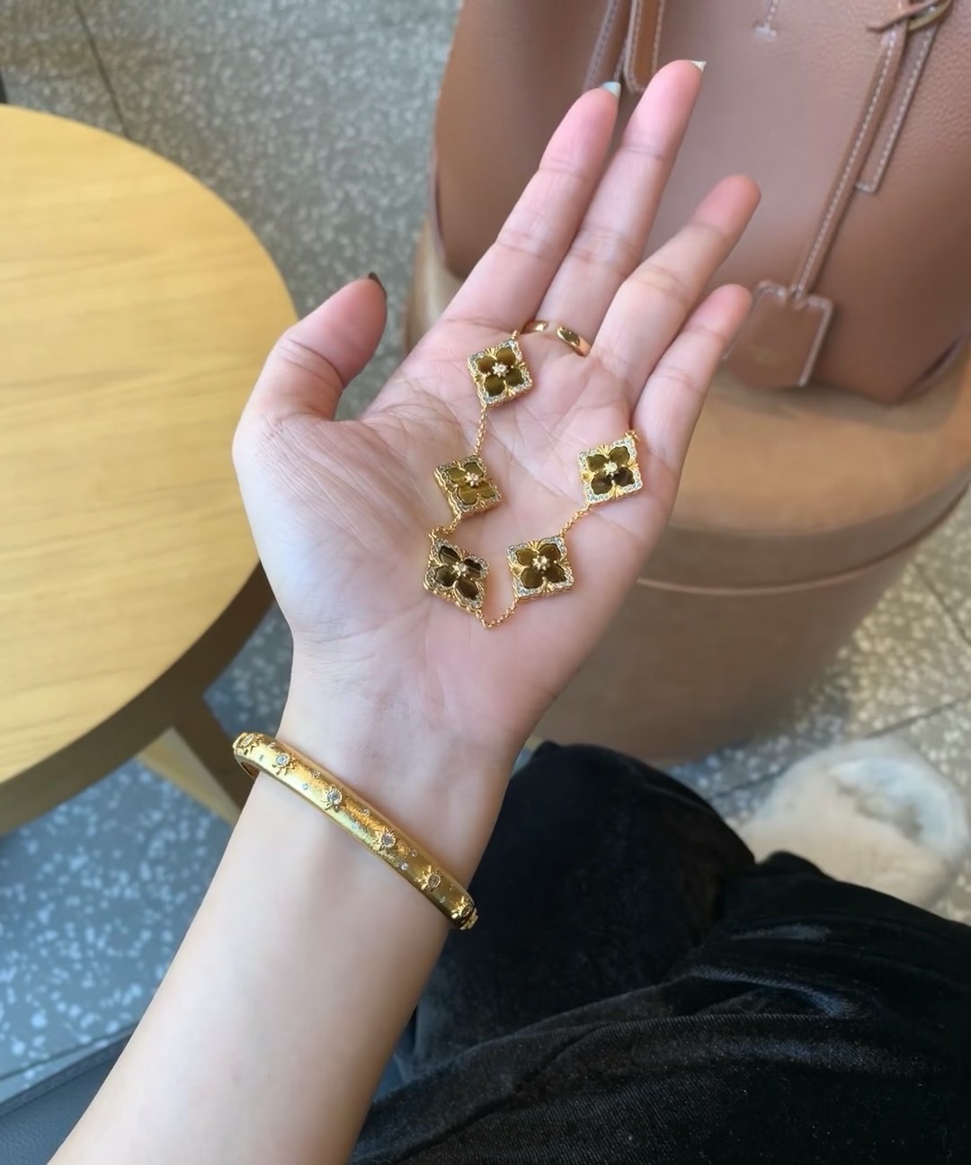 P775 V GOLD-TO-MIXER BUCHILATI EYE-BRUSHED BRACELETS - 图片 4