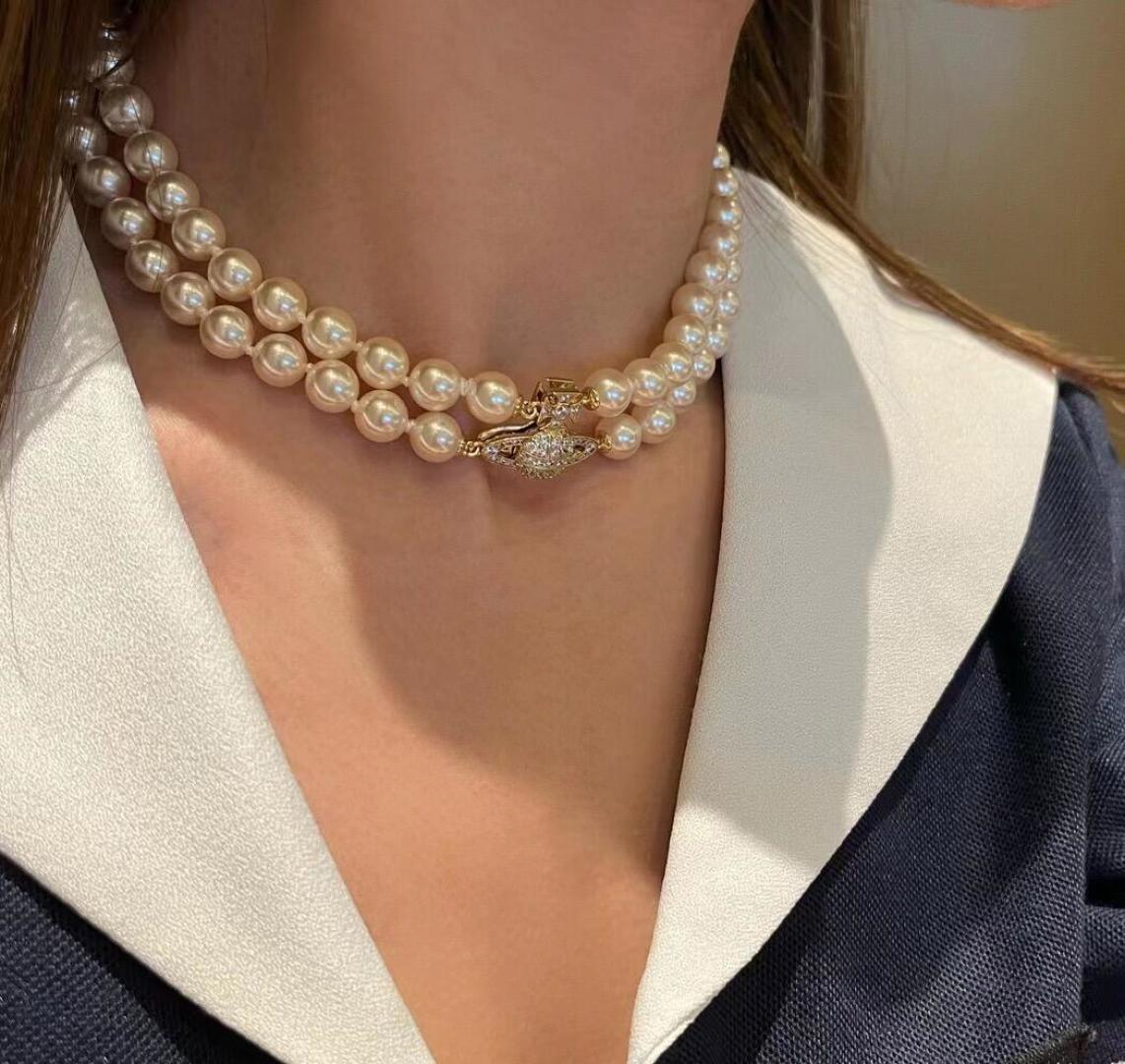 Vivienne Westwood Collar de Perlas con Logo Bordado, Estilo Punk Moderno 5 cmp i1749006829296 7059 0 3
