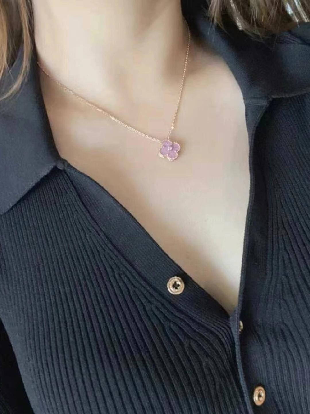 Van Cleef & Arpels Alhambra Pink Necklace 18K Gold Diamond Women Jewelry 10 cmp i1749524718091 6306 0 9