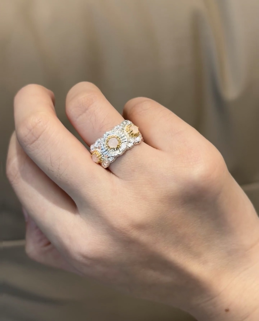 ¥380 V GOLD BUTCHLATI SILVER RING - 图片 4