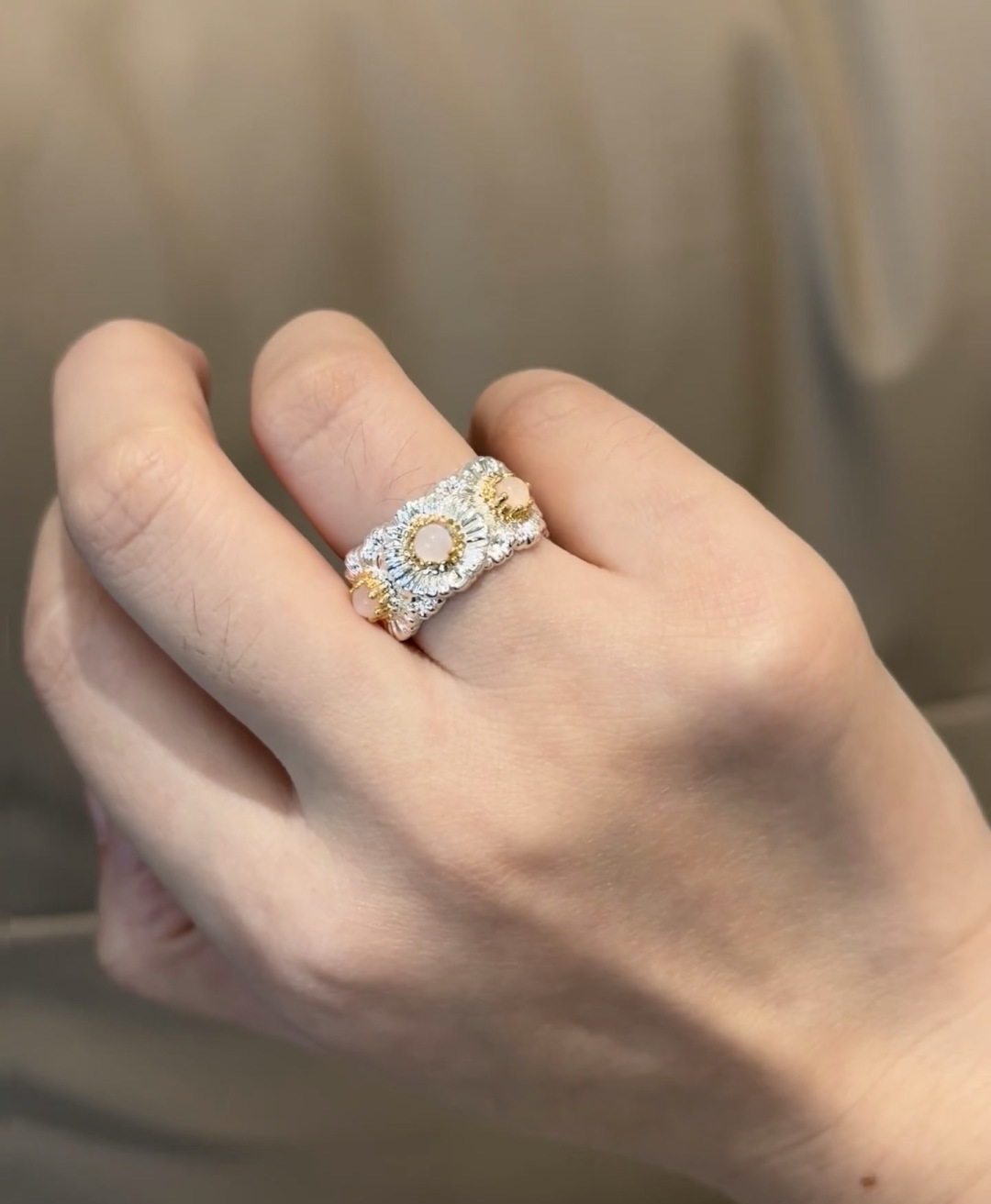 ¥380 V GOLD BUTCHLATI SILVER RING - 图片 8