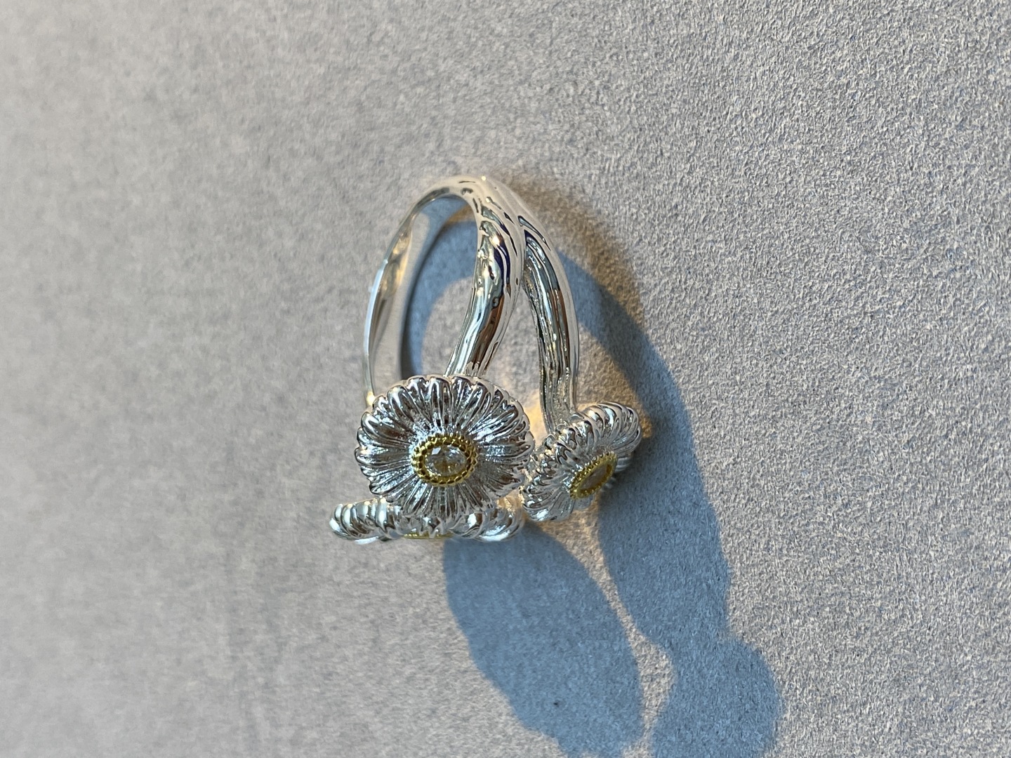 # 400 V GOLD-TO-PENETRATED BUCHILATE DIAMOND DAISIES RING OPEN - 图片 3