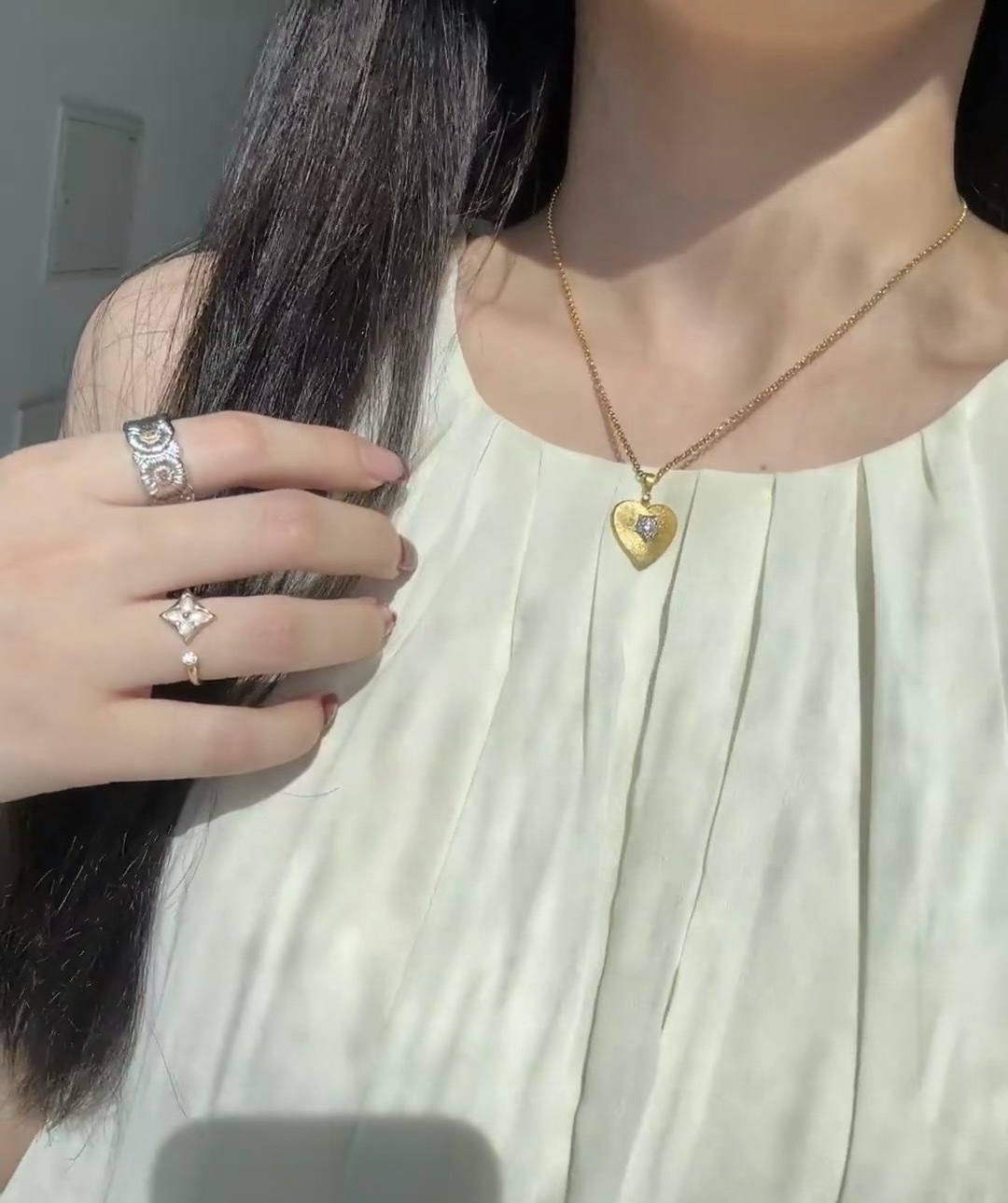 ¥320 V GOLD-TO-COMPOSITE BUCHILATE DAISY RING - 图片 2