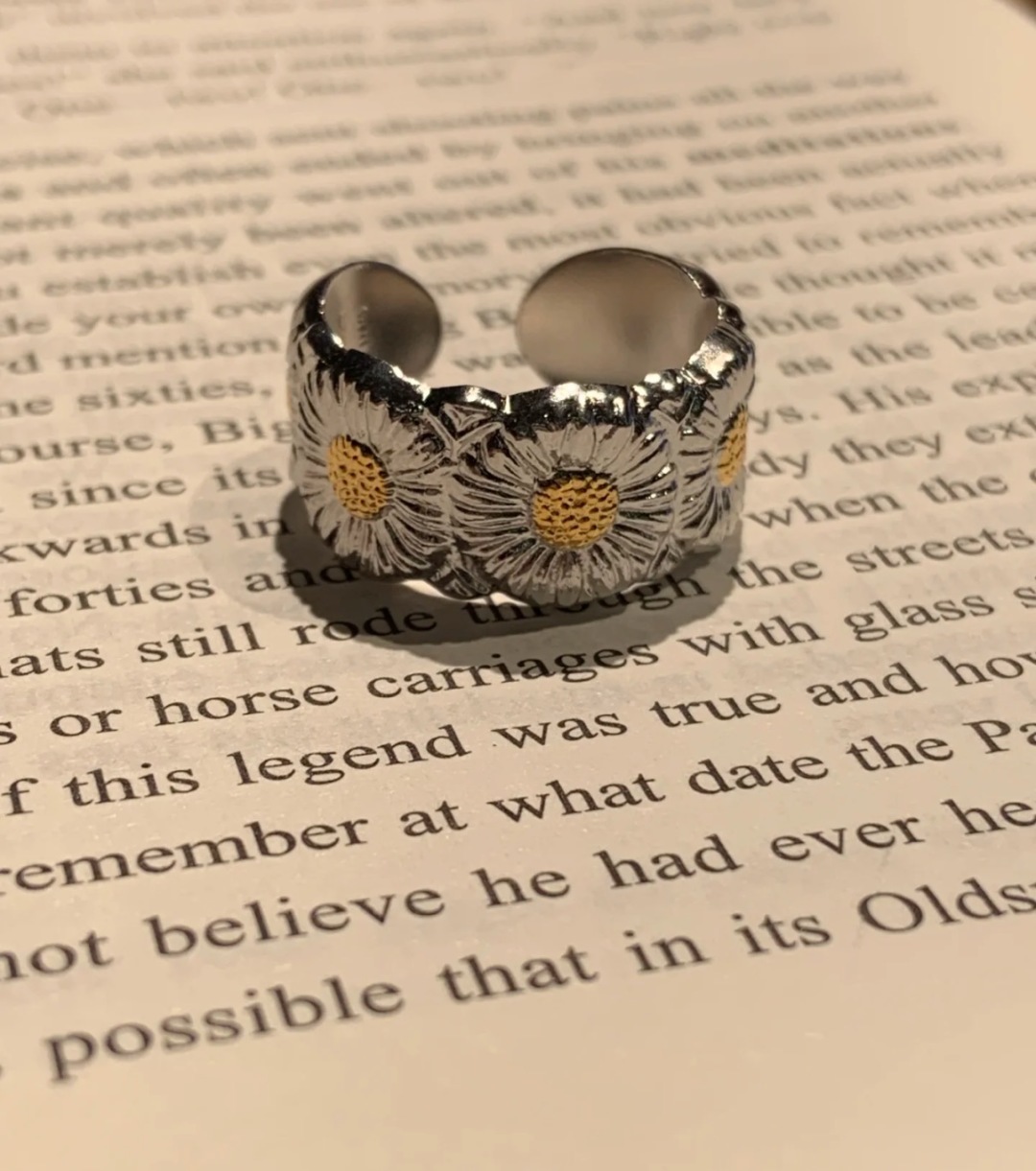 ¥320 V GOLD-TO-COMPOSITE BUCHILATI DAISY RING - 图片 3