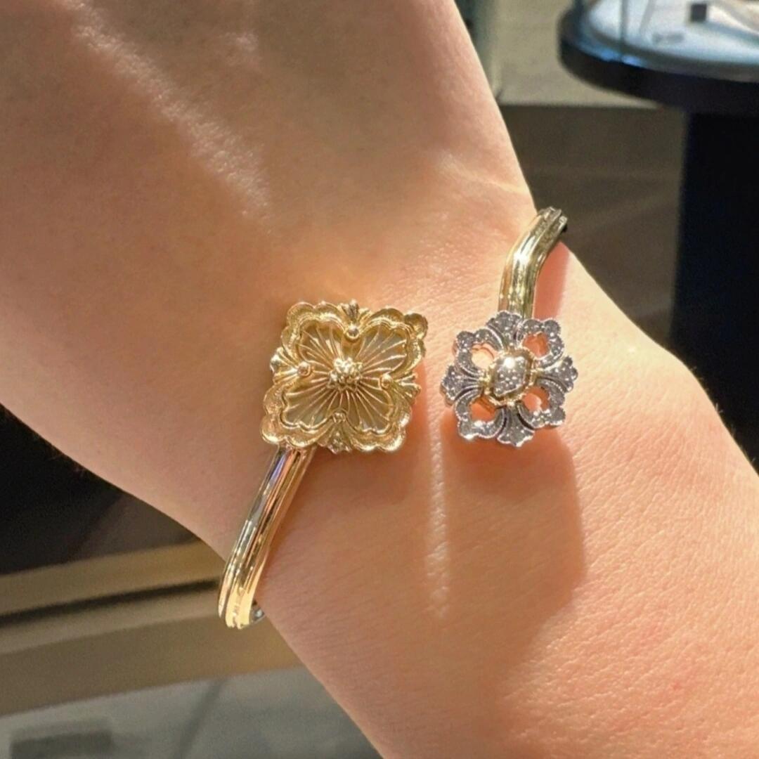 Buccellati V金材质布契拉提白贝母手镯