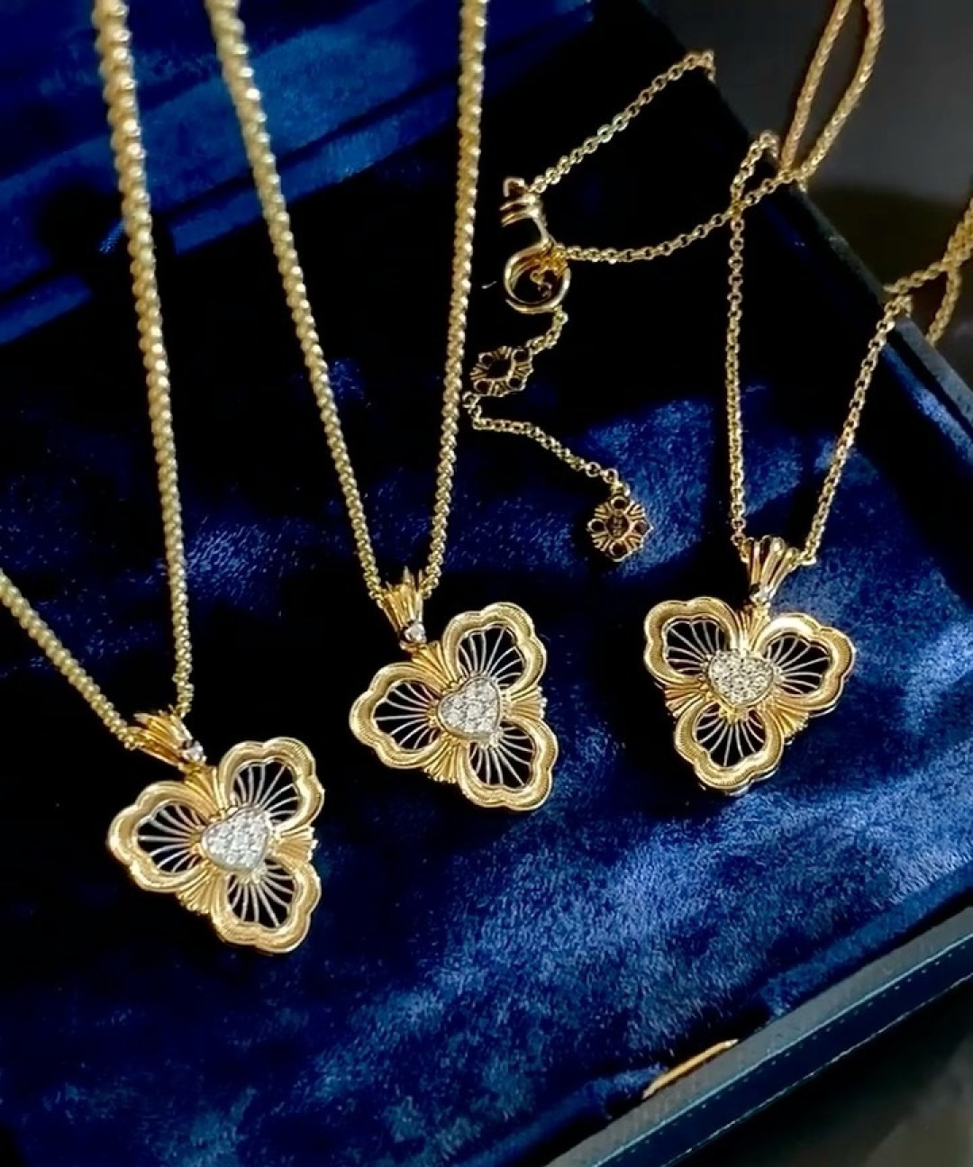 Buccellati V金材质对版精工布契拉提心心相印项链