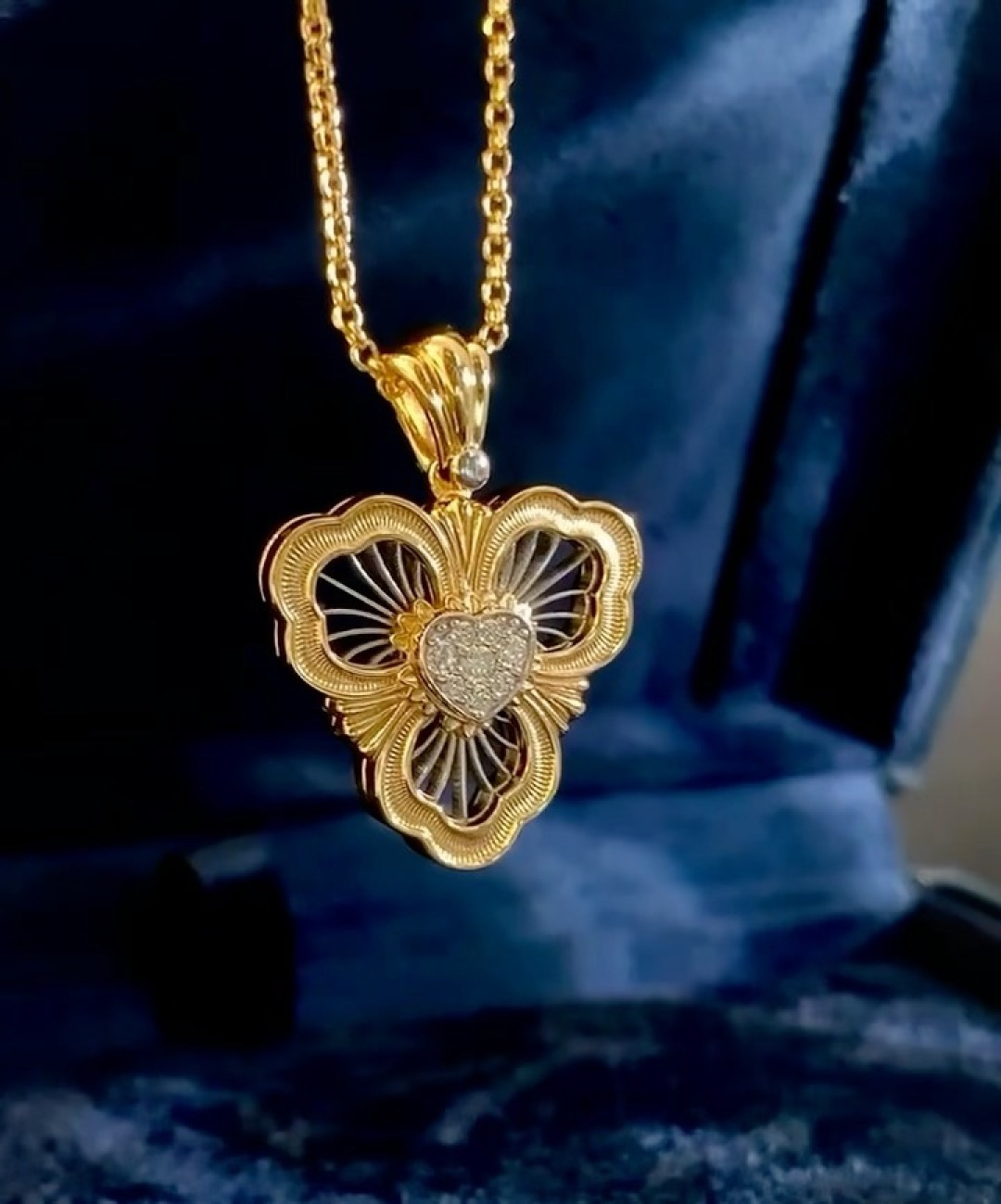 Buccellati V金材质对版精工布契拉提心心相印项链