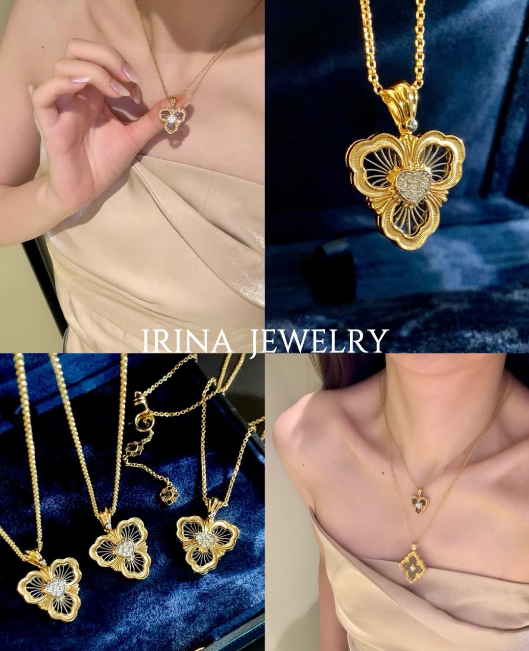 Buccellati V金材质对版精工布契拉提心心相印项链