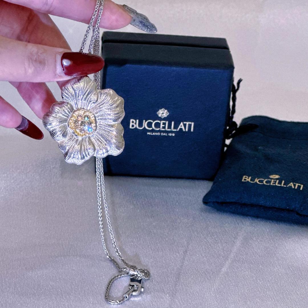 Buccellati V金材质布契拉提栀子花项链