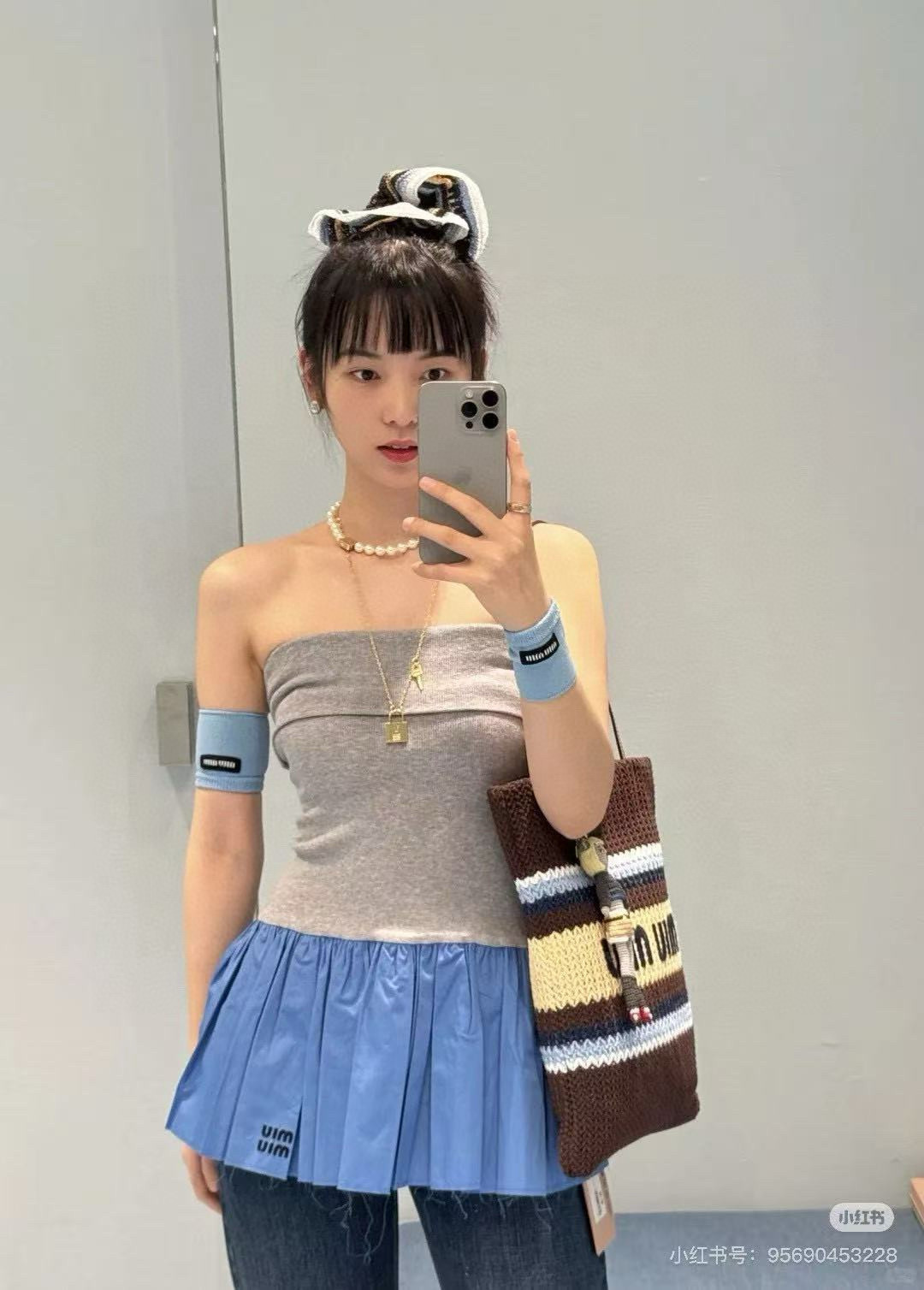 Miu Miu Inspired Knit Bustier Pleated Mini Dress - Sweet & Flirty 7 cmp i1744952997141 9211 0 5