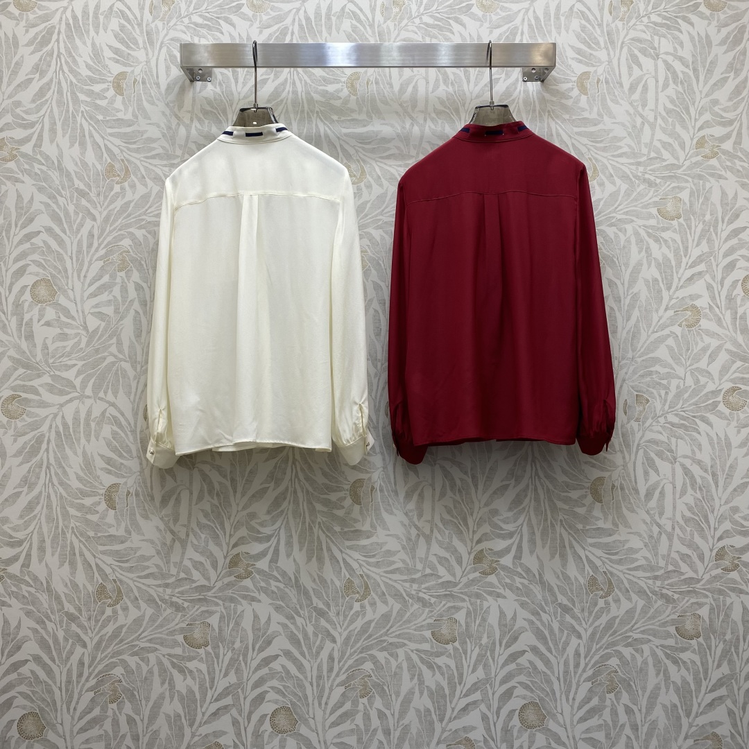“New Va FW Gas Tie Design Silk Shirt for Single-Size Female Suit in Picture 2 Colour” - 图片 2