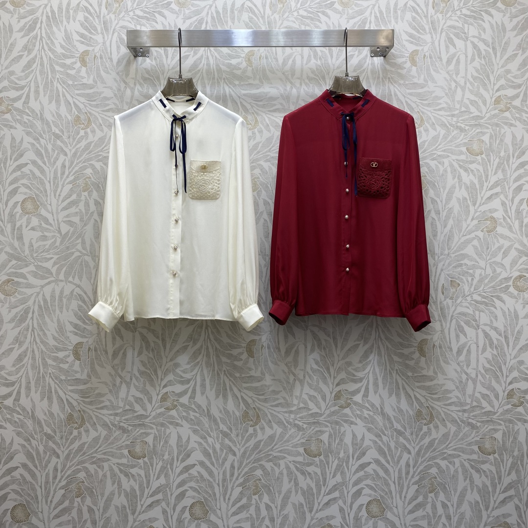 “New Va FW Gas Tie Design Silk Shirt for Single-Size Female Suit in Picture 2 Colour” - 图片 1