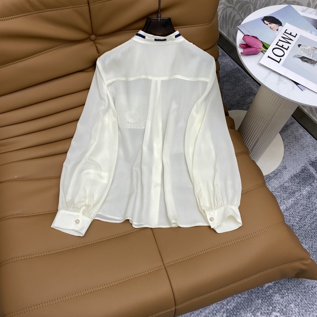 “New Va FW Gas Tie Design Silk Shirt for Single-Size Female Suit in Picture 2 Colour” - 图片 4