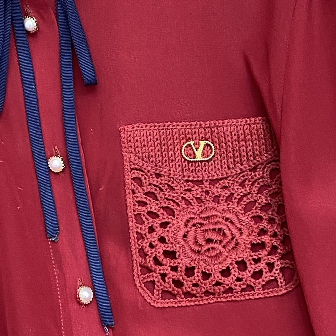 “New Va FW Gas Tie Design Silk Shirt for Single-Size Female Suit in Picture 2 Colour” - 图片 7