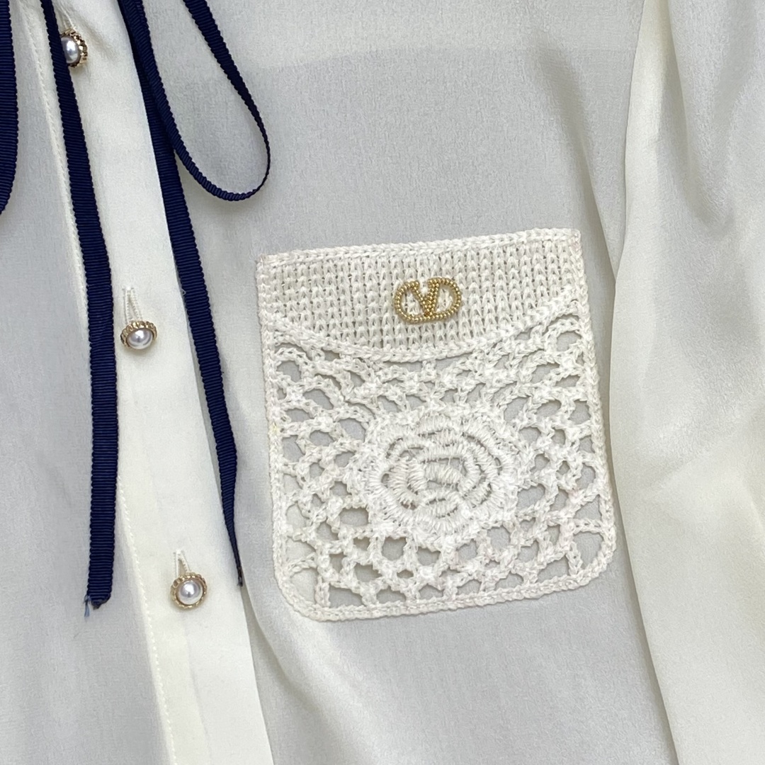 “New Va FW Gas Tie Design Silk Shirt for Single-Size Female Suit in Picture 2 Colour” - 图片 8