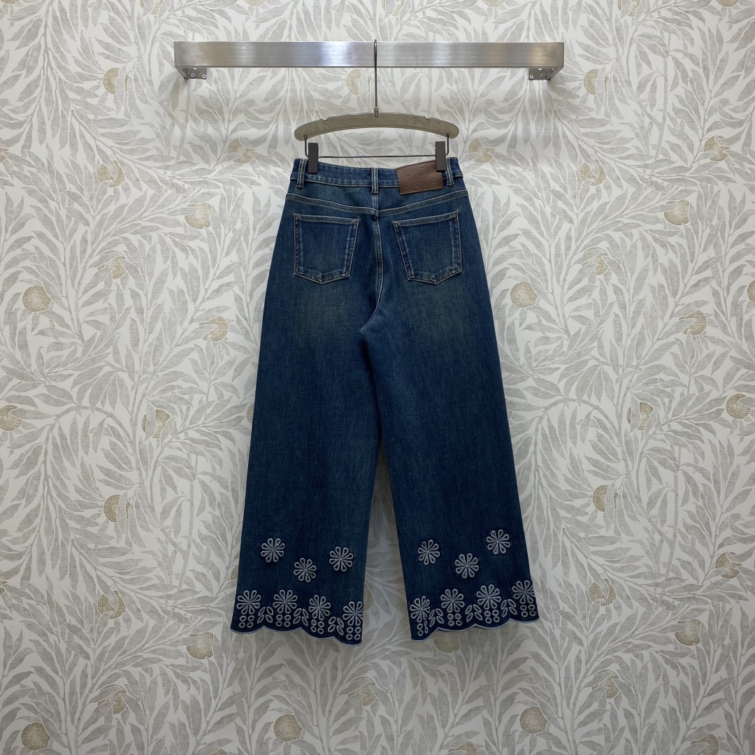 “New P708 Original Scorch Female Suit with Embroidered Jeans: High Waist, Metal Button” - 图片 2