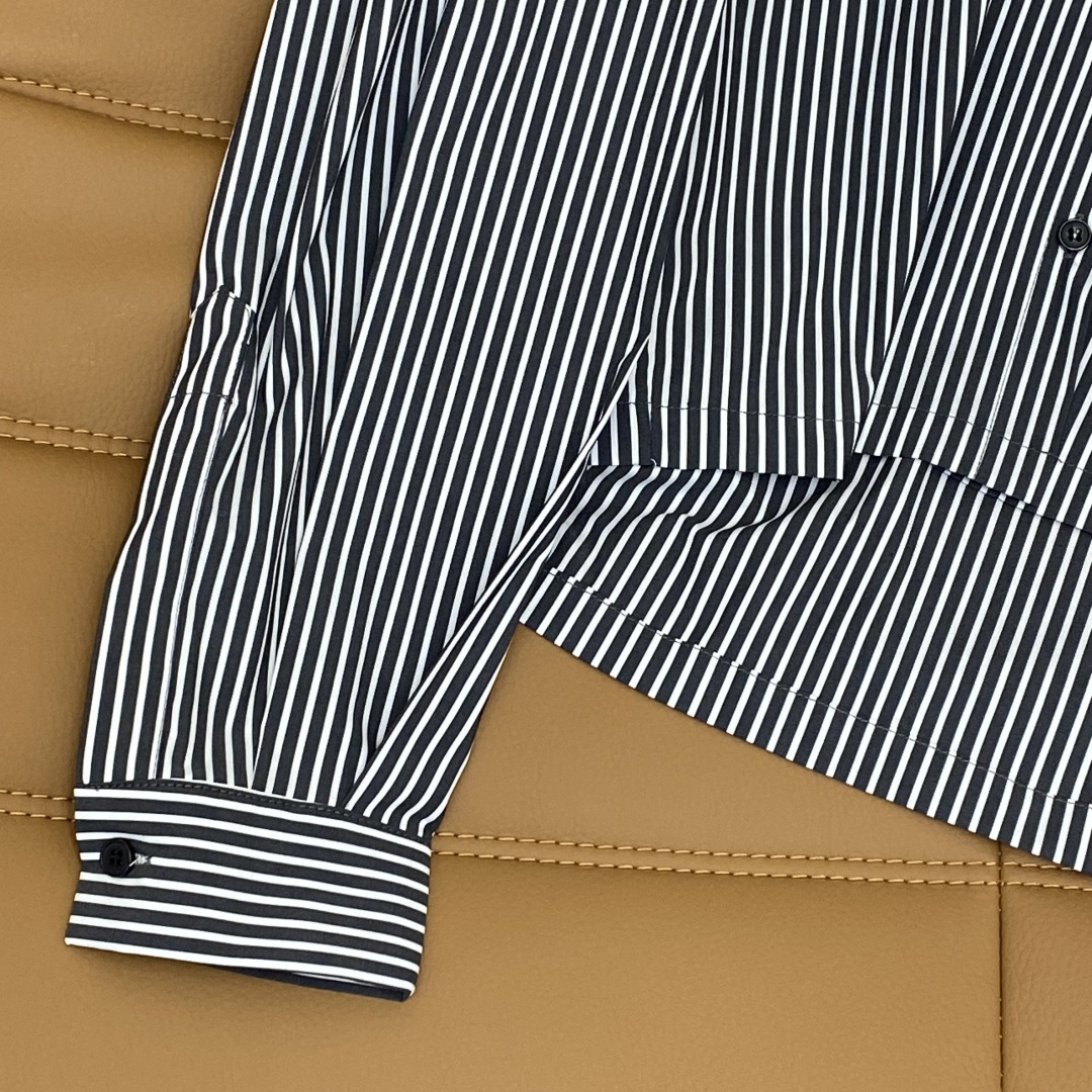 “New Women’s Dress with Air-Rolled Heavy Collapse Design in Fashion Striped Cotton Fabric” - 图片 6