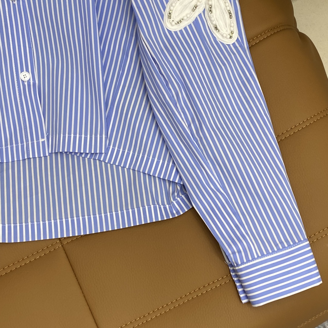 “New Women’s Dress with Air-Rolled Heavy Collapse Design in Fashion Striped Cotton Fabric” - 图片 7