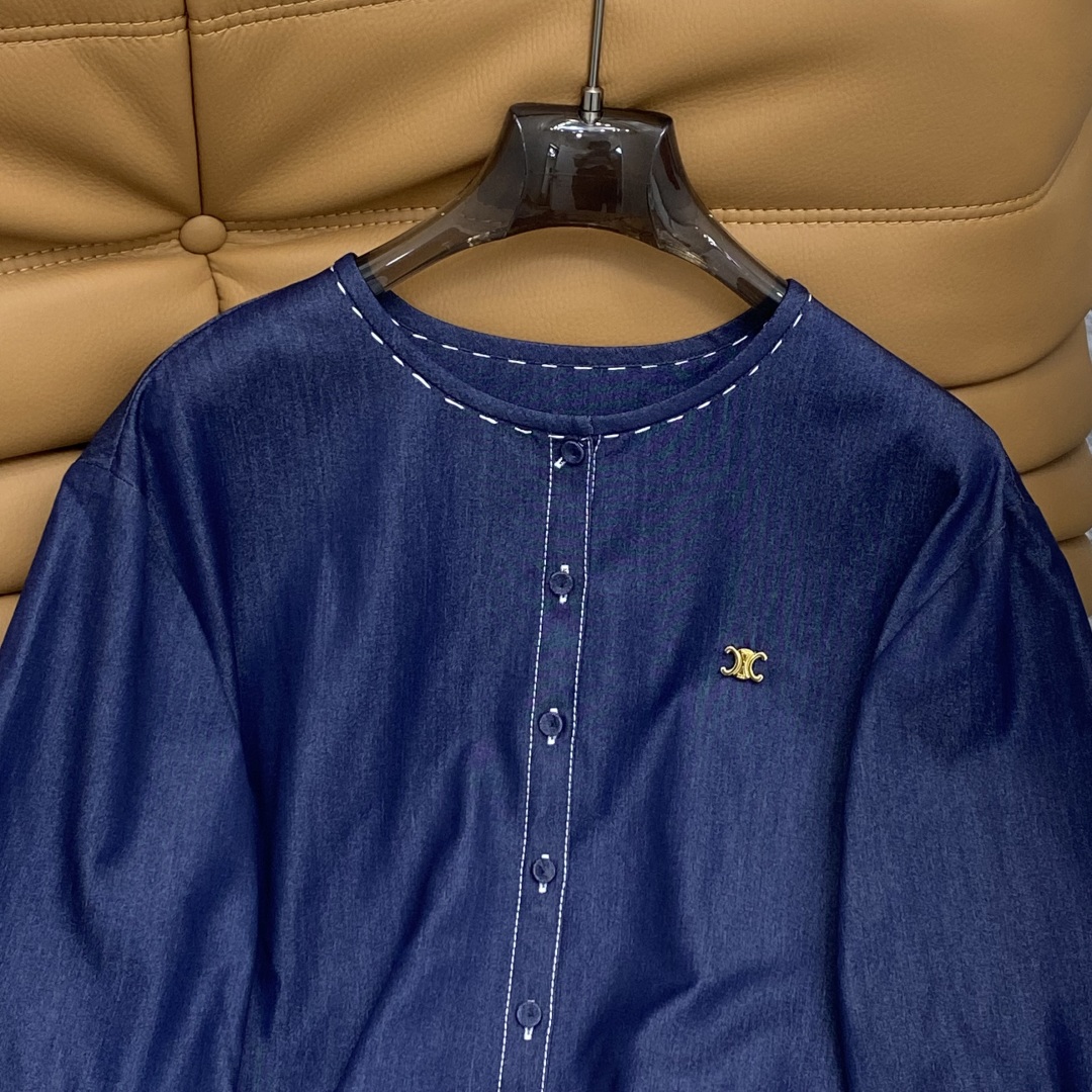 Women’s P660 Hard-Core Suit with New Round-Collar Metal Buttoned Cowboy Shirt – Skyline Cowboy Cotton (SMLXL) - 图片 7