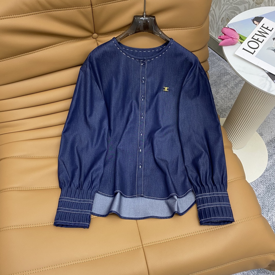 Women’s P660 Hard-Core Suit with New Round-Collar Metal Buttoned Cowboy Shirt – Skyline Cowboy Cotton (SMLXL) - 图片 5