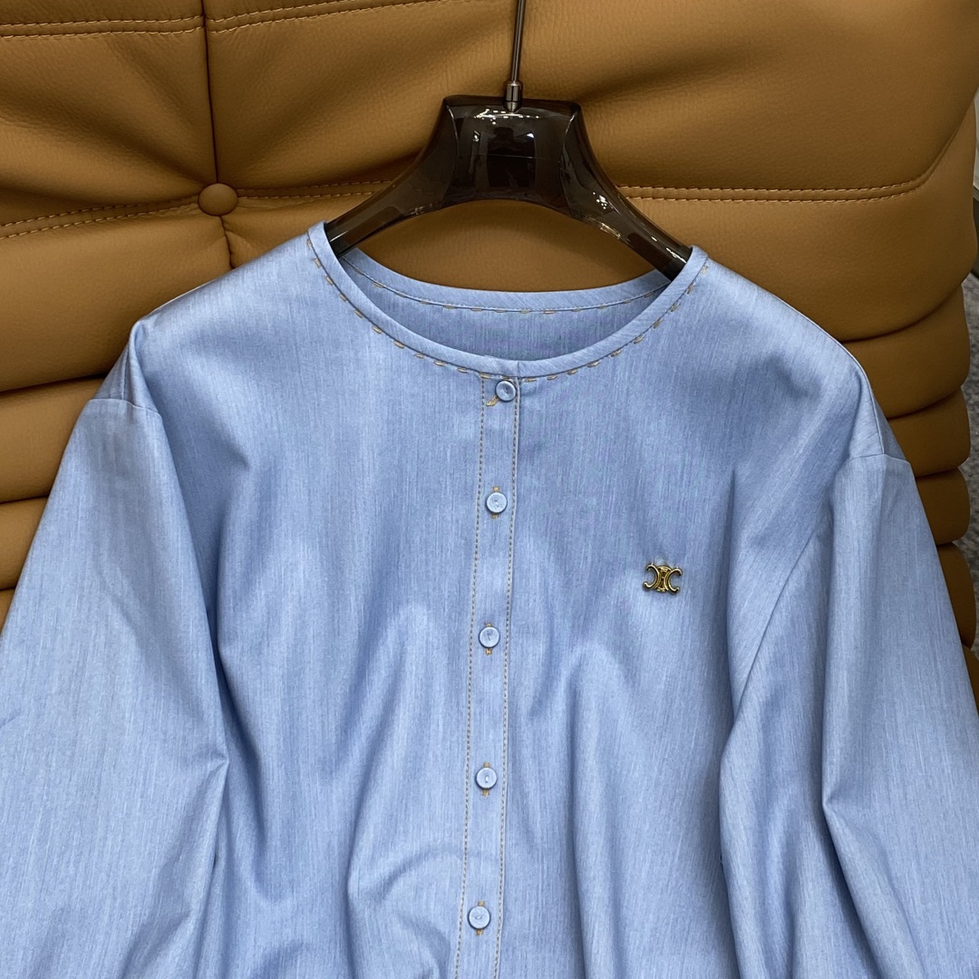 Women’s P660 Hard-Core Suit with New Round-Collar Metal Buttoned Cowboy Shirt – Skyline Cowboy Cotton (SMLXL) - 图片 4