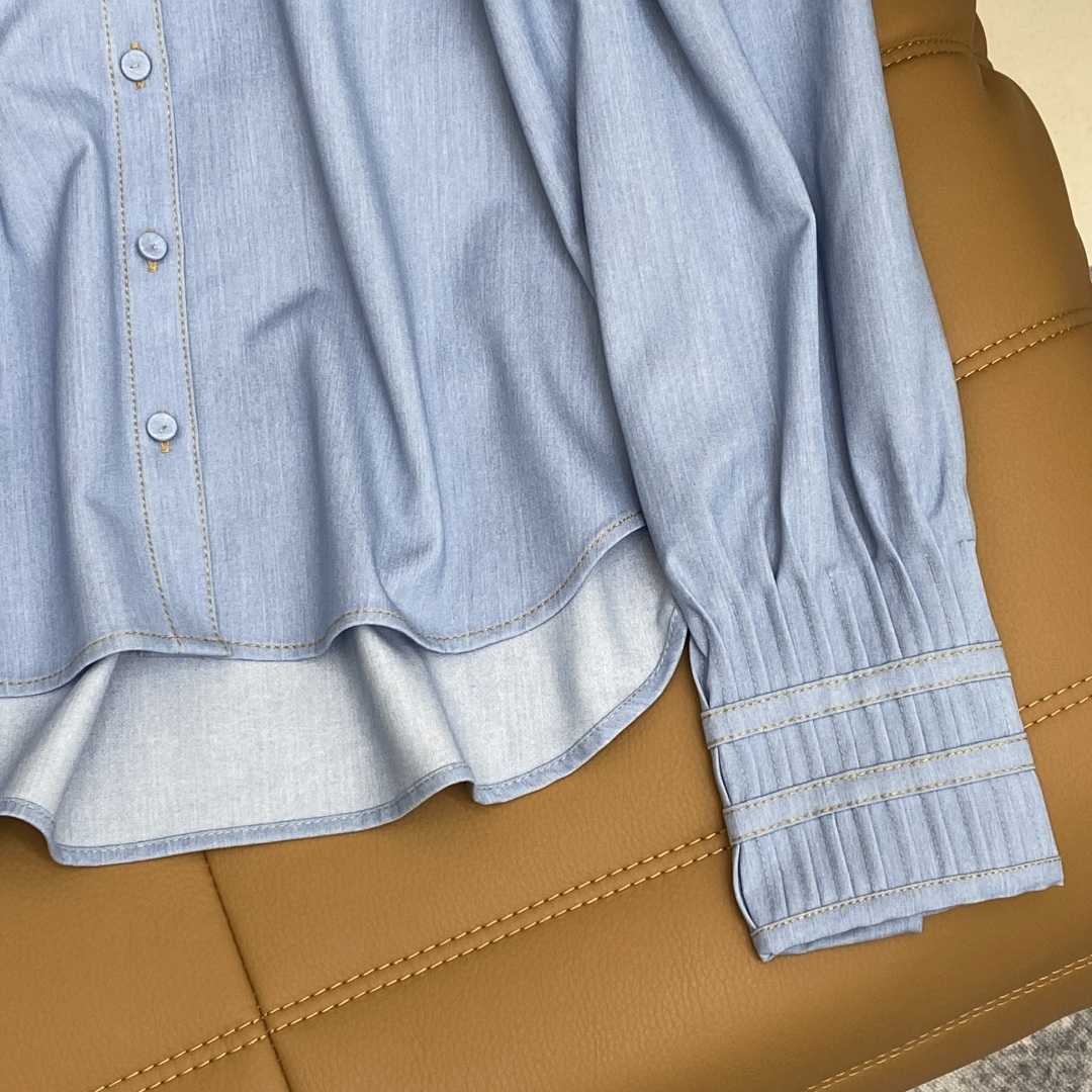 Women’s P660 Hard-Core Suit with New Round-Collar Metal Buttoned Cowboy Shirt – Skyline Cowboy Cotton (SMLXL) - 图片 9