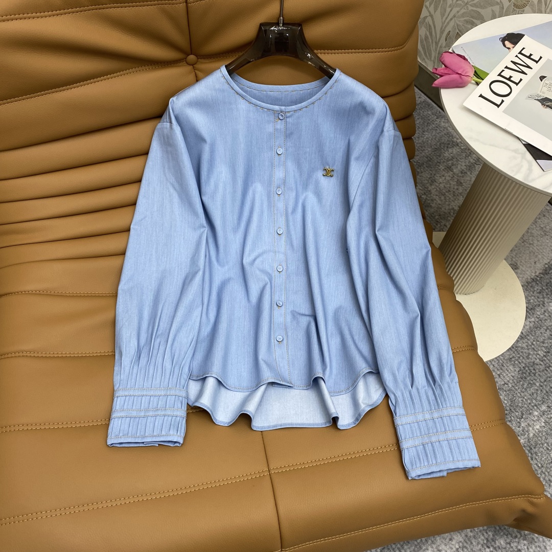 Women’s P660 Hard-Core Suit with New Round-Collar Metal Buttoned Cowboy Shirt – Skyline Cowboy Cotton (SMLXL) - 图片 3